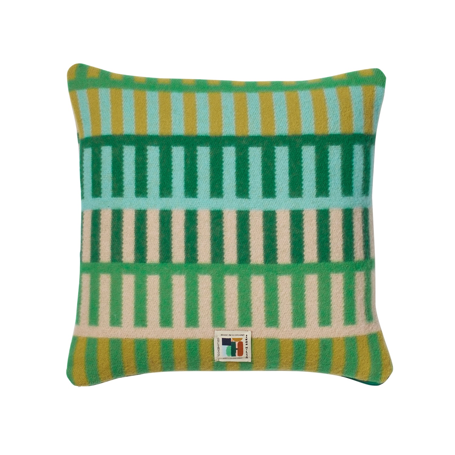 Green Lambswool Shiel Square Cushion