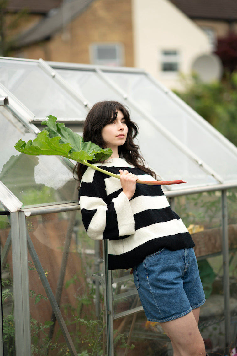 Black White Lambswool Bella Jumper