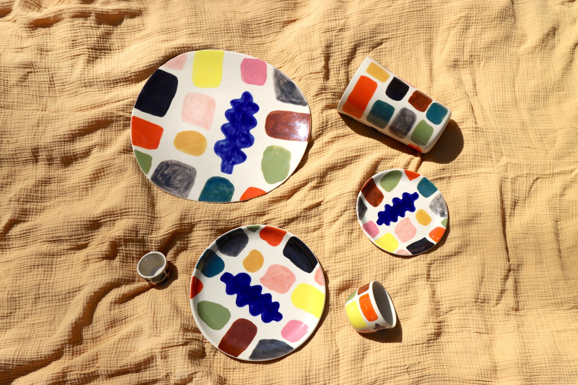 Multicolour Stoneware Mottle Platter