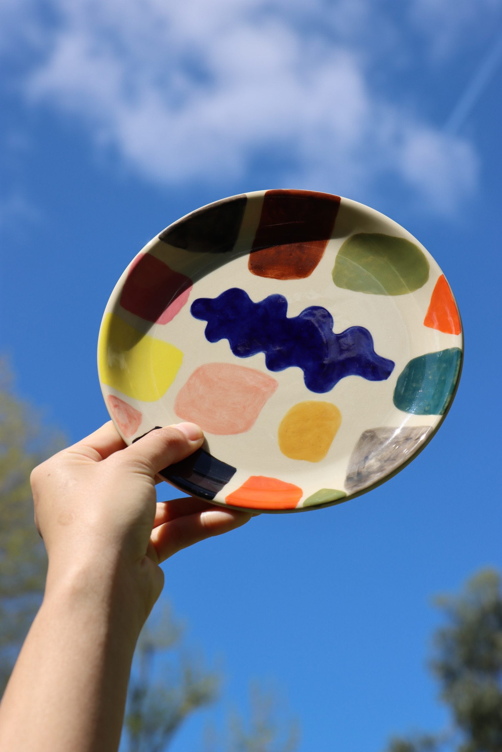 Multicolour Stoneware Mottle Side Plate