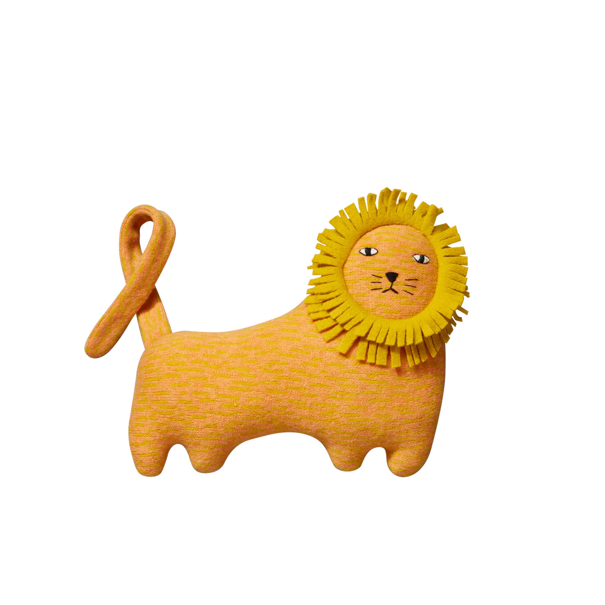 yellow orange white lambswool wool richie lion