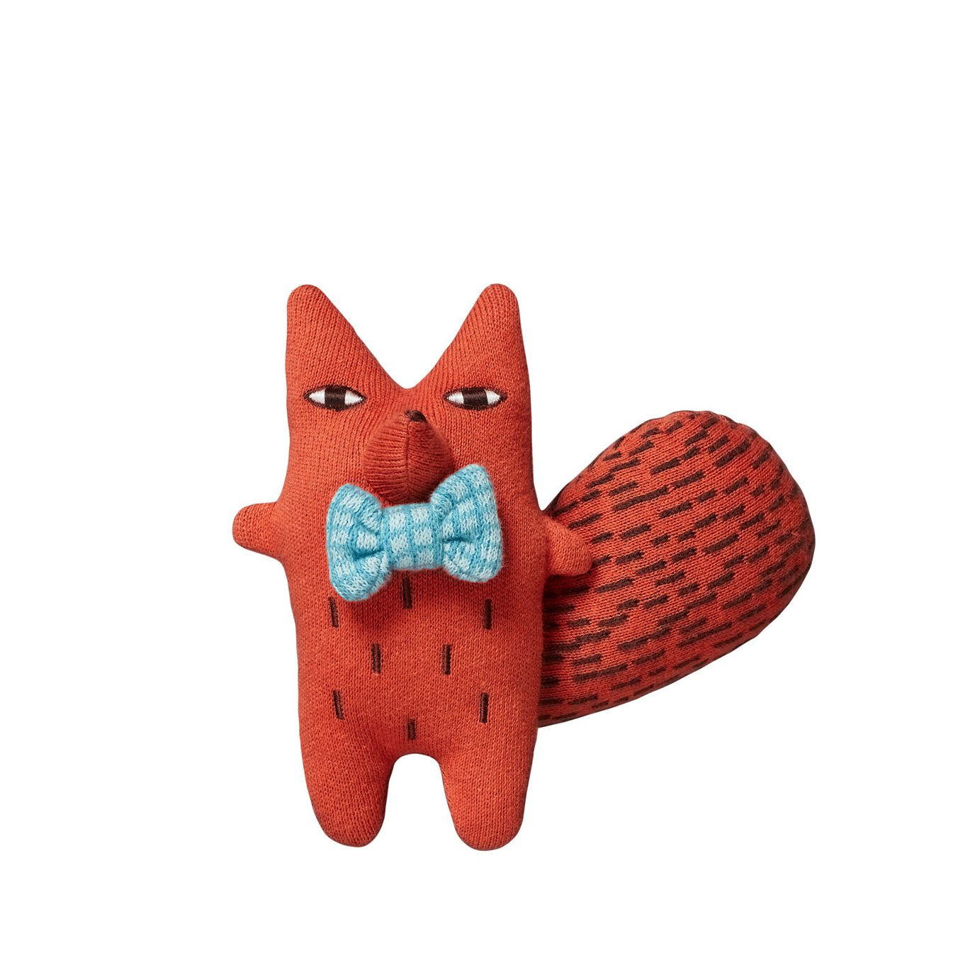 red orange GOTS  organic cotton wee one creature sid squirrel fox