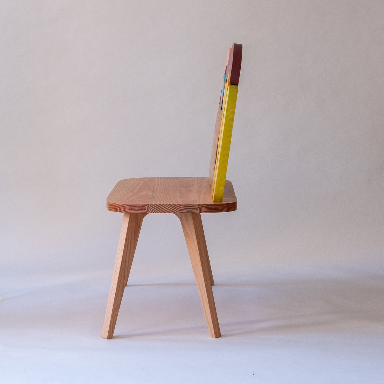 Multicolour Wood Abstract Assembly Bench