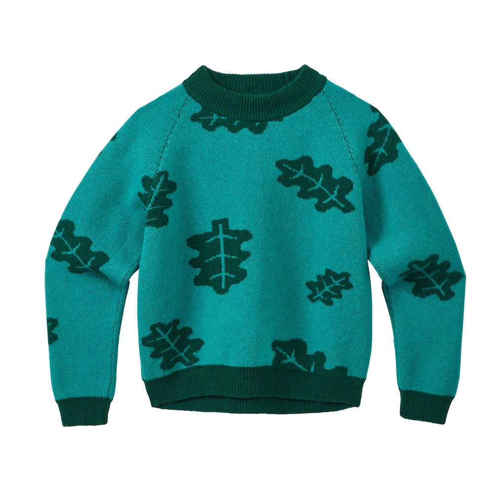 Shamrock Green Lambswool Fauna Jumper