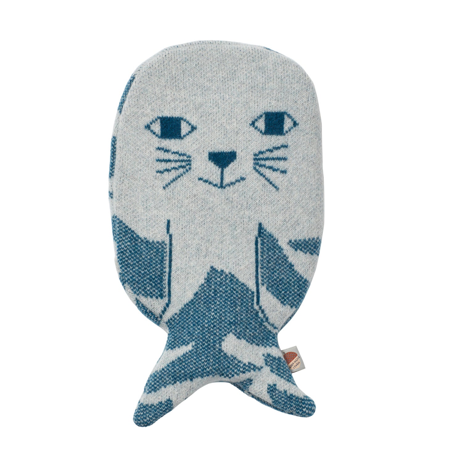 Grey Blue Seal Hot Water Bottle