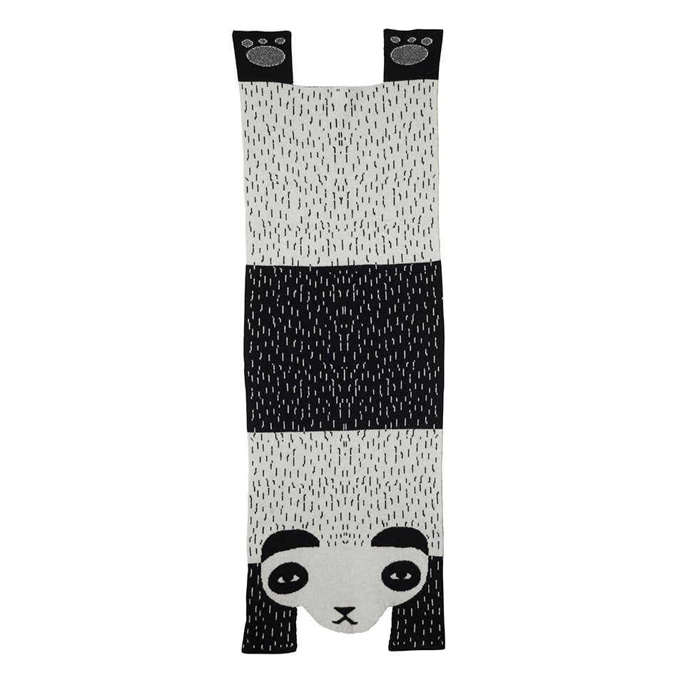 Black White Panda Shawl