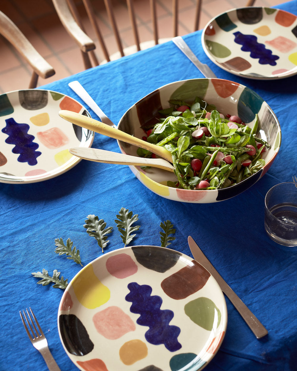 Multicolour Stoneware Mottle Pasta Bowl