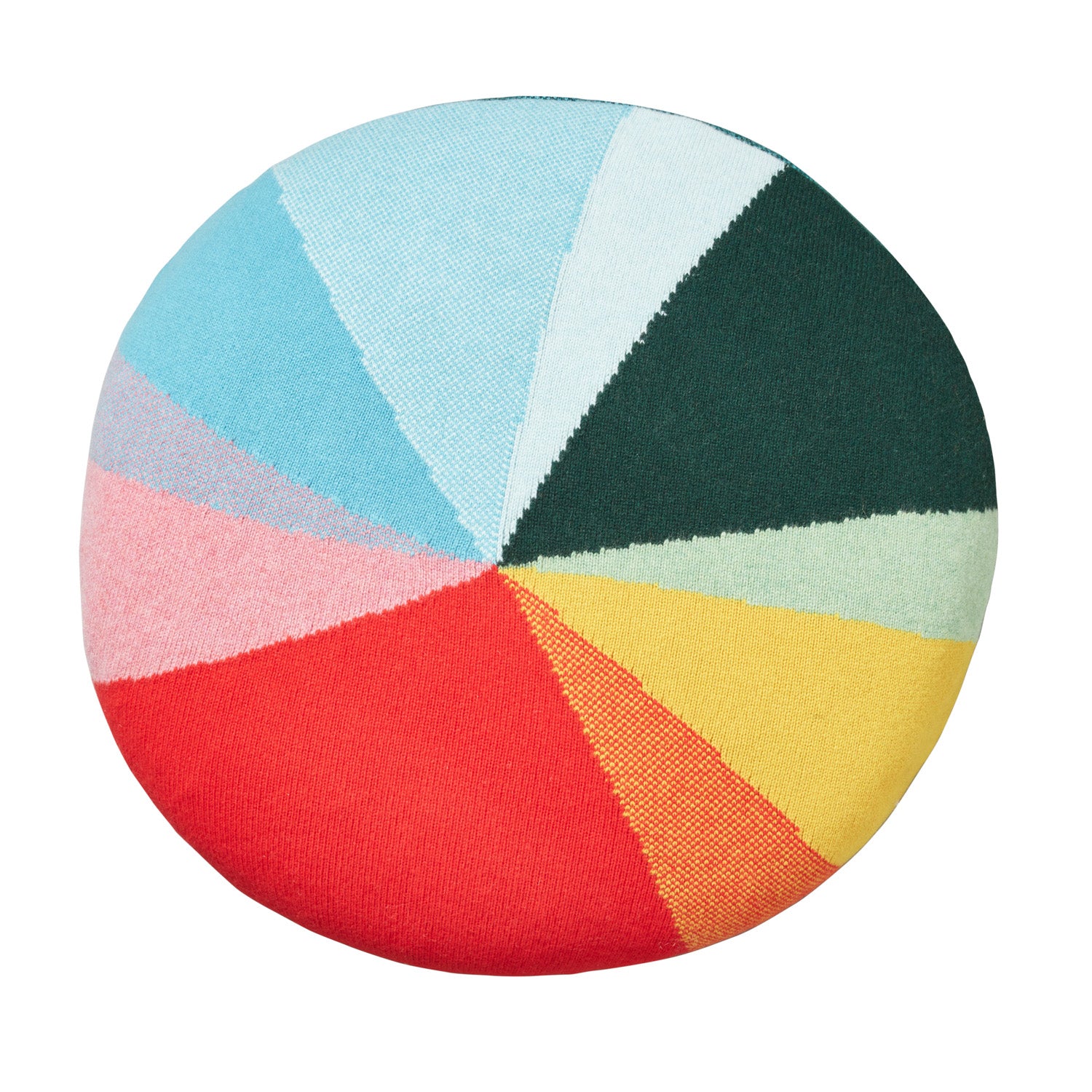 Rainbow Lambswool Pie Chart Floor Cushion